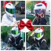 SHYYOULQE Self-Adhesive Motorcycle Helmet Bow Decoration view 2