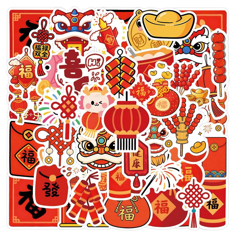 Stickers for Lunar New Year | Chinese Self-Adhesive Stickers | Year of the Horse Decorations