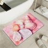 OBASDFD Non-Slip Diatomaceous Earth Bath Mat, Strawberry Mushroom Snail Design, 17 x 27.5 in view 1