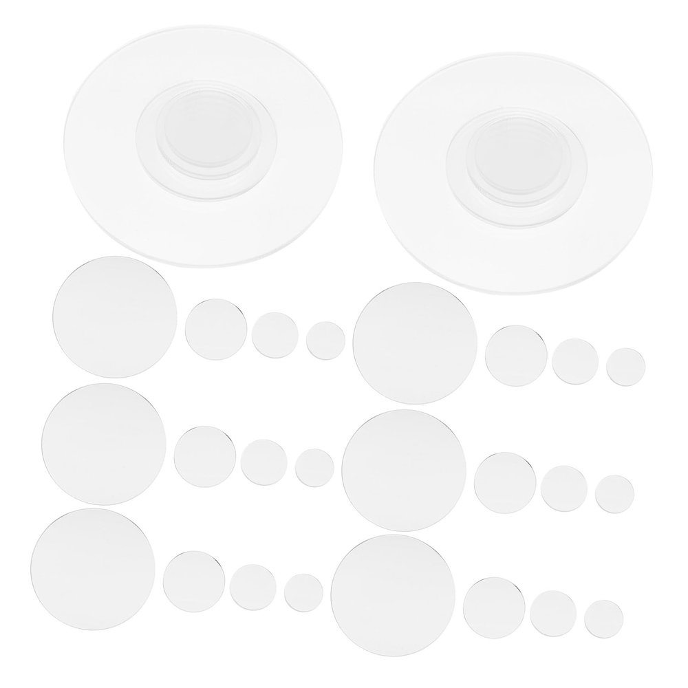 YARNOW 40-Piece Round Clear Acrylic Miniature Bases, Sturdy and Reliable for DIY Crafts and Small Model Figures