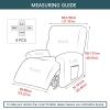 OBASDFD Reversible Jacquard Recliner Cover - Stretch Protection with Elastic Pocket (White) view 4