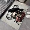 Diatomaceous Earth Bath Mat, Gothic Skull and Roses Design, Non-Slip, Super Absorbent, Quick-Drying, Easy-Clean, 20 x 31 in (50 x 80 cm) view 3