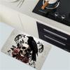 Diatomaceous Earth Bath Mat, Gothic Skull and Roses Design, Non-Slip, Super Absorbent, Quick-Drying, Easy-Clean, 20 x 31 in (50 x 80 cm) view 4