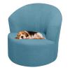 OBASDFD Jacquard Slipcover for Swivel Chair, Stretchable, Washable, Furniture Protection (Blue) view 1