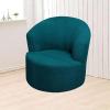 OBASDFD Jacquard Slipcover for Swivel Chair, Stretchable, Washable, Furniture Protection (Blue) view 2
