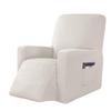 OBASDFD Stretch Recliner Cover with Side Pocket, Washable One-Piece Furniture Protector with Elastic Bottom (White) view 1