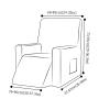OBASDFD Stretch Recliner Cover with Side Pocket, Washable One-Piece Furniture Protector with Elastic Bottom (White) view 4