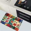 OBASDFD Diatomite Bath Mat with Abstract Lines and Gradient, Non-Slip, Quick-Drying, 43 x 70 cm (#43) view 4