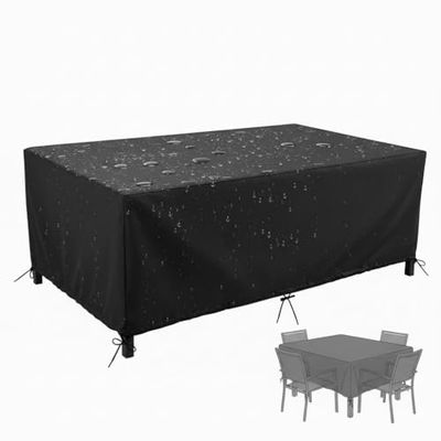 MaKYSS Waterproof Outdoor Furniture Cover, 325 x 50 x 30 cm, 420D Oxford Polyester, Black