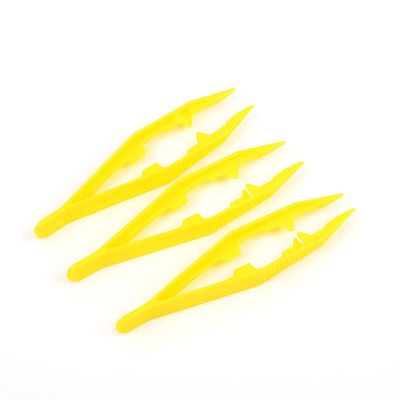 AMSLSIU 3-Piece Colorful Safety Plastic Tweezers