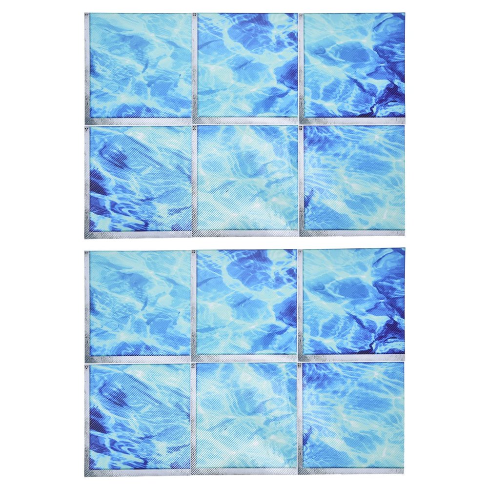 2-Piece 3D Bathtub Stickers, Waterproof, Non-Slip PVC