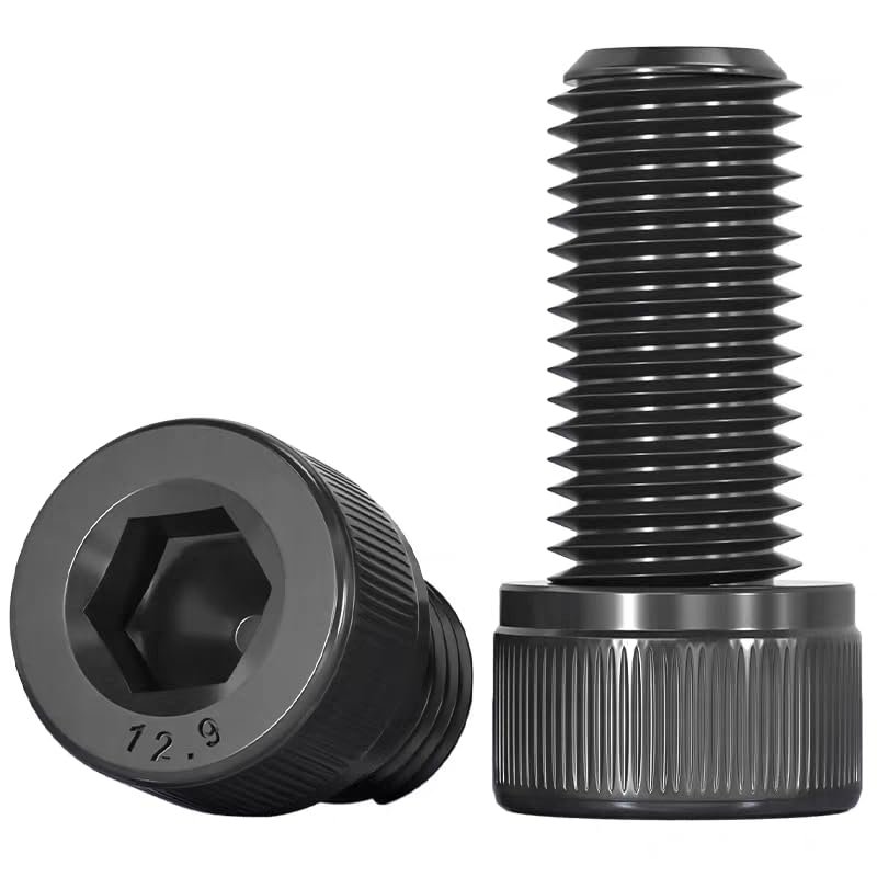 20 M8 x 20 Black Button Head Socket Screws, ISO 7380, Grade 12.9, Full Thread