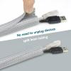Self-Closing Cable Sleeve, Gray, 10 mm, 3 m Long view 3