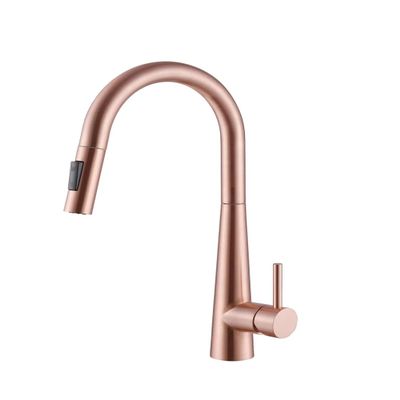 Rose Gold Kitchen Faucet with Pull-Down Sprayer, Dual Function, B-Style Handle