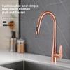 Rose Gold Kitchen Faucet with Pull-Down Sprayer, Dual Function, B-Style Handle view 2