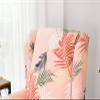 OBASDFD 2-Piece Stretch Jacquard Wingback Chair Slipcover, Elastic Bottom, Printed, Orange view 2