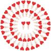 50 Mini Wooden Clothespins with Hearts view 1