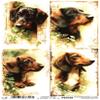 Josys Craft Fairy Rice Paper A4 Decoupage Collection - Dogs view 1