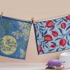 FROMCEO Decorative Cotton Dish Towel with Floral Pattern view 2