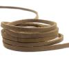 Flat Genuine Cowhide Leather Cord, 5 mm x 2 mm, Coated (Rustic) view 1