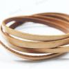 Flat Genuine Cowhide Leather Cord, 5 mm x 2 mm, Coated (Rustic) view 3