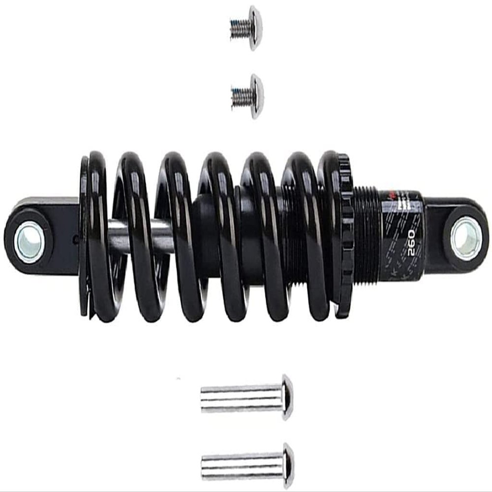NIRNHYRUR Rear Mountain Bike Shock, Coil Spring, 125–190 mm (125 mm, 250 lb)