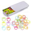 QEXUJOW Knitting & Crochet Accessories, 49-Piece Set of Metal Stitch Markers view 1