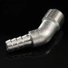 45° Stainless Steel Male-to-Hose Barb Elbow Fitting, 1/8-Inch Male Thread, 304 Stainless Steel, 1 Piece (1/8 in x 8 mm) view 2