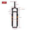 WIQUYBML Air Suspension Fork for Bicycles, 1 1/8-Inch Steerer, 105 mm Travel, 9 mm Quick Release view 3