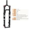 WIQUYBML Air Suspension Fork for Bicycles, 1 1/8-Inch Steerer, 105 mm Travel, 9 mm Quick Release view 4