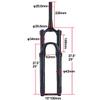 WIQUYBML MTB Air S Front Fork, 15x100 mm Thru Axle, 120 mm Travel, Tapered Steerer, Disc Brake, Remote Lockout, Black, 27.5 in view 2