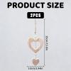2-Piece Heart Wooden Hanging Decor view 2