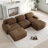 Luscriate Hamlet 3-Seater Cloud Sofa, Brown (H-3S+2) view 1