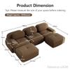 Luscriate Hamlet 3-Seater Cloud Sofa, Brown (H-3S+2) view 2
