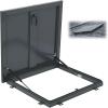 Securi-Trab cover made of galvanized steel with hydraulic support rods, 101.5 x 101.5 cm, roof hatch for enhanced safety and durability view 1