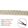 Twisted Electrical Cable, Decorative Textile Lamp Cord, Ivory, 10 m, 18 AWG view 3