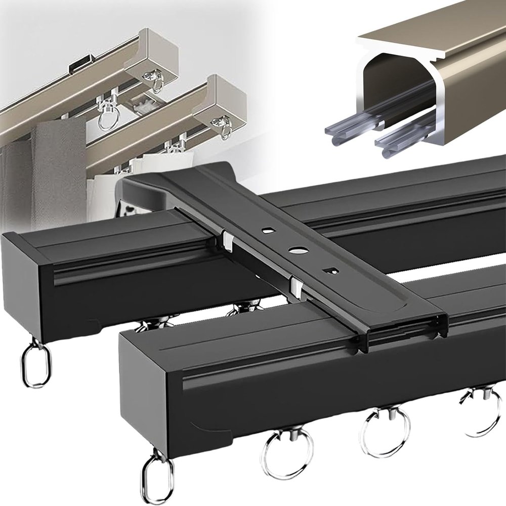 Heavy-Duty Ceiling Curtain Track Set for Room Dividers