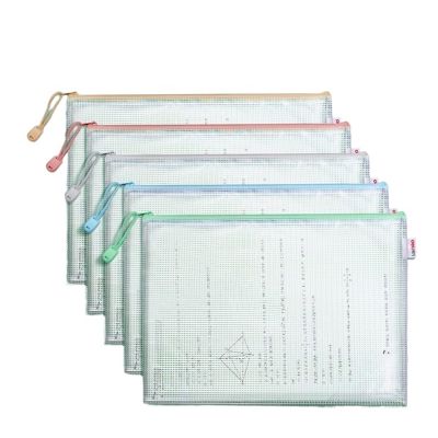 UZAMIRLEX Zipper Folder, A4 Mesh Storage Pouches, Waterproof, 5-Pack (63483)