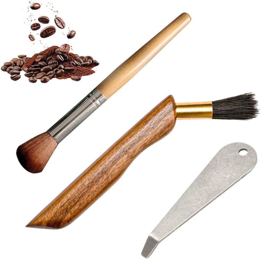 Portafilter Basket Remover with Barista Brush Set