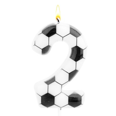 Football Birthday Candle, Number 2