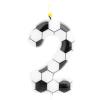 Football Birthday Candle, Number 2 view 1