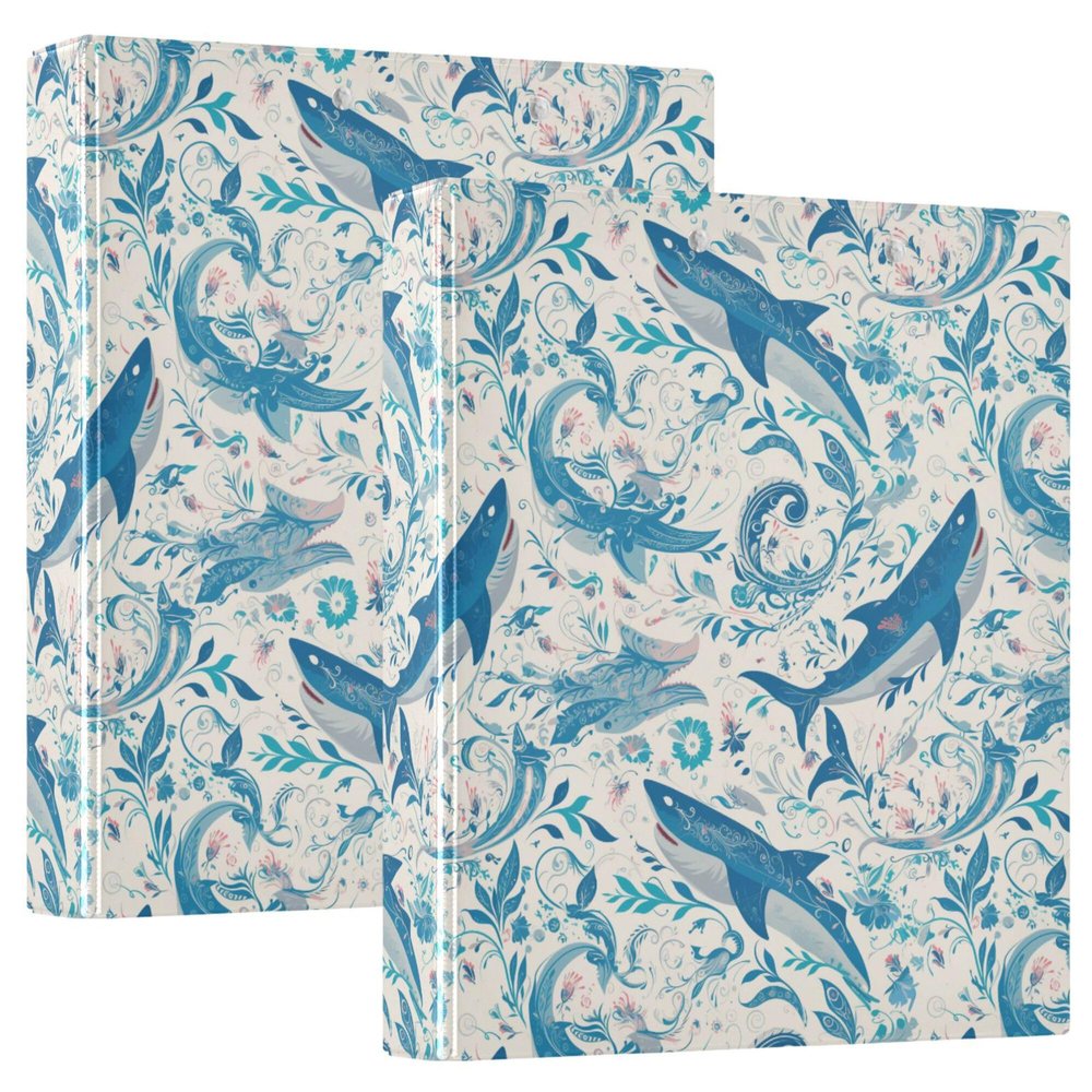 3-Ring Notebook, 2.5 cm, with Inner Pockets, 1/2 Pieces, for School, Hardcover
