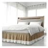 Ruffled Bed Skirt with Elastic, 100 x 200 + 38 cm, Khaki view 1