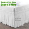 Ruffled Bed Skirt with Elastic, 100 x 200 + 38 cm, Khaki view 3