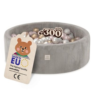 MISIOO Baby Ball Pit 90 x 30 cm with 300 Balls