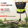 Electric Garden Leaf Shredder and Mulcher with Wheels, 8,000 RPM view 3