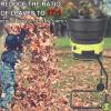 Electric Garden Leaf Shredder and Mulcher with Wheels, 8,000 RPM view 4