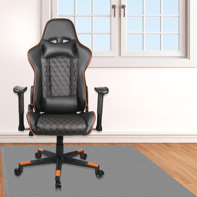 145 x 150 cm Office Chair Mat, Light Gray, for Hard Floors