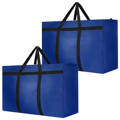 Dntorx 2-Pack 90L Extra-Large Oxford Storage Bags, Blue