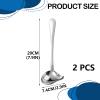 BaZuyunMd Stainless Steel Ladle Set, 2 Pieces, Small, with Spout for Sauces and Soups view 2